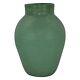 American Art Pottery Hand Thrown Matte Green Arts And Crafts Vase