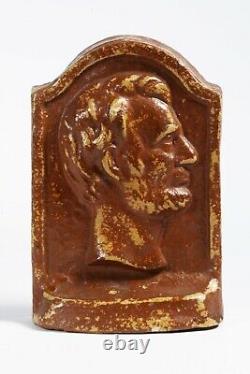 American Arts & Crafts Pottery Bookends Abraham Lincoln Circa 1910