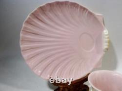 American Arts & Crafts Pottery Weller Sabrinian 4 Clam Shell Snack Sets