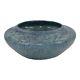 American Studio Arts And Crafts Pottery Incised Mottled Blue Ceramic Bowl
