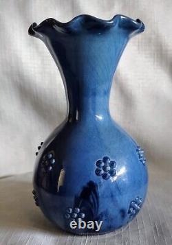 Antique 1890's English Arts and Crafts Elton Sunflower Pottery 6 Vase