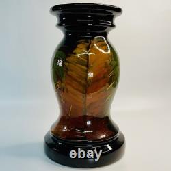 Antique 1895-1910 Arts & Crafts Hand Painted Pottery Jardiniere Pedestal Base
