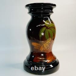 Antique 1895-1910 Arts & Crafts Hand Painted Pottery Jardiniere Pedestal Base