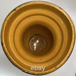 Antique 1895-1910 Arts & Crafts Hand Painted Pottery Jardiniere Pedestal Base