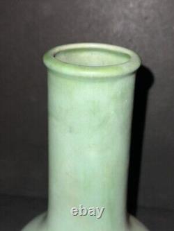 Antique 1905 Clifton Art Pottery, Arts & Crafts Celadon Crystal Patina Vase 148