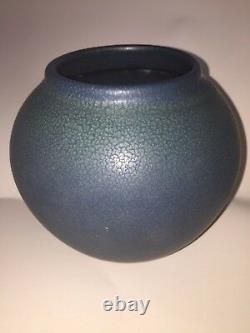 Antique 1905 Van Briggle Vase VGC #209 5 1/4 Arts Crafts mottled blue & green