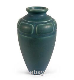 Antique 1910 Rookwood Ohio Arts & Crafts Pottery Vase Matte Blue #614f Frieze