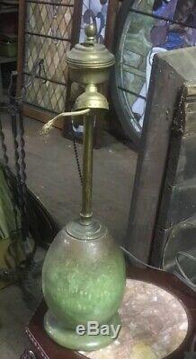 Antique Arts And Crafts Pottery Lamp. For Restoration. Turn Of Century Lamp