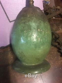 Antique Arts And Crafts Pottery Lamp. For Restoration. Turn Of Century Lamp