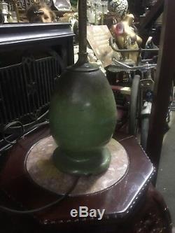 Antique Arts And Crafts Pottery Lamp. For Restoration. Turn Of Century Lamp