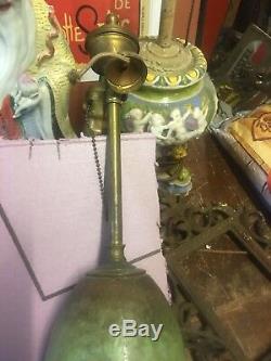 Antique Arts And Crafts Pottery Lamp. For Restoration. Turn Of Century Lamp