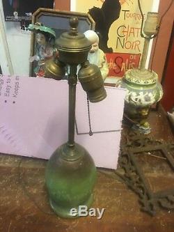 Antique Arts And Crafts Pottery Lamp. For Restoration. Turn Of Century Lamp