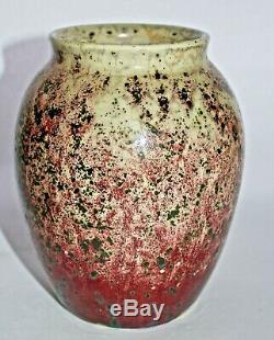 Antique Arts And Crafts Ruskin Pottery High Fired Vase British Art Pottery 1933