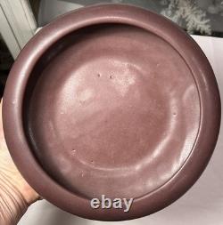 Antique Arts & Crafts 1918 Van Briggle Pottery Mulberry Shallow Low Bowl Planter
