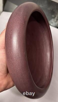 Antique Arts & Crafts 1918 Van Briggle Pottery Mulberry Shallow Low Bowl Planter