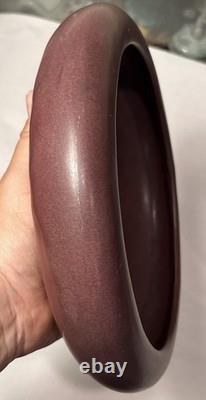 Antique Arts & Crafts 1918 Van Briggle Pottery Mulberry Shallow Low Bowl Planter