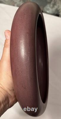 Antique Arts & Crafts 1918 Van Briggle Pottery Mulberry Shallow Low Bowl Planter