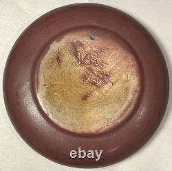 Antique Arts & Crafts 1918 Van Briggle Pottery Mulberry Shallow Low Bowl Planter