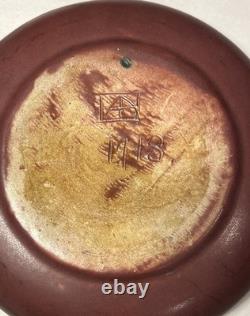 Antique Arts & Crafts 1918 Van Briggle Pottery Mulberry Shallow Low Bowl Planter