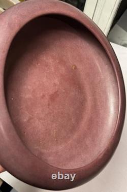 Antique Arts & Crafts 1918 Van Briggle Pottery Mulberry Shallow Low Bowl Planter