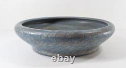 Antique Arts & Crafts Blue Art Pottery Low Bowl Unsigned