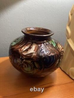 Antique Arts & Crafts Danish Ceramic Vase by Herman A. Kähler, Signed