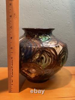 Antique Arts & Crafts Danish Ceramic Vase by Herman A. Kähler, Signed
