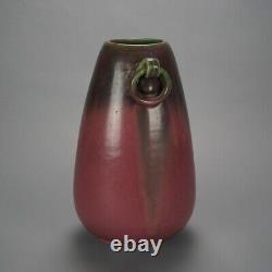 Antique Arts & Crafts Fulper Art Pottery Vase with Ring Handles Circa 1920