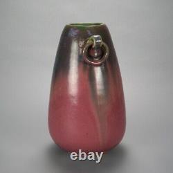 Antique Arts & Crafts Fulper Art Pottery Vase with Ring Handles Circa 1920