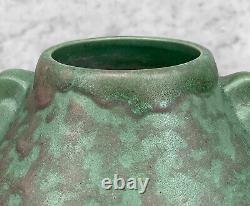 Antique Arts & Crafts Green Glazed Art Deco Handle Jardiniere Vase