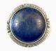 Antique Arts & Crafts Hammered Hm Silver Blue Ruskin Pottery Brooch Gift Boxed