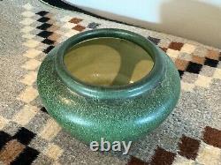 Antique Arts & Crafts Hampshire Pottery Matte Green Planter Vase Bowl