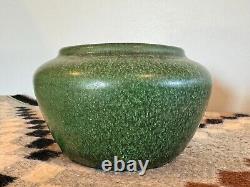 Antique Arts & Crafts Hampshire Pottery Matte Green Planter Vase Bowl