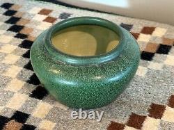 Antique Arts & Crafts Hampshire Pottery Matte Green Planter Vase Bowl