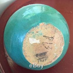 Antique Arts & Crafts Mission Turquoise Pottery Vase Tyg 1910 Urn Early 20th c
