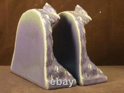 Antique Arts Crafts Mission Usa Matte Green Rookwood Art Pottery Bird Bookends
