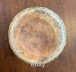 Antique Arts & Crafts Roseville Large Tan Mostique Vase Shape 23-10, c. 1916