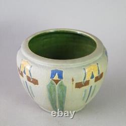 Antique Arts & Crafts Roseville Mostique Art Pottery Jardiniere Circa 1920