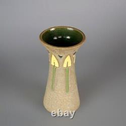 Antique Arts & Crafts Roseville Mostique Art Pottery Vase Circa 1930