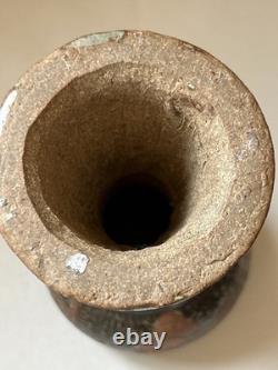 Antique Arts Crafts Studio Pottery Chalice Grape Vine Motif Hand Thrown 1905-25