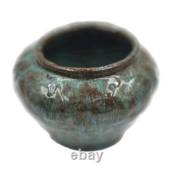 Antique Arts & Crafts Verdigris & Blue Pottery Jardinere Early CLEWELL Unsigned