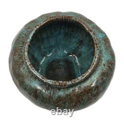 Antique Arts & Crafts Verdigris & Blue Pottery Jardinere Early CLEWELL Unsigned