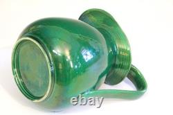 Antique Awaji Pottery Arts & Crafts Art Nouveau Danto Minpei Pitcher Vase