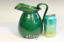 Antique Awaji Pottery Arts & Crafts Art Nouveau Danto Minpei Pitcher Vase