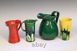 Antique Awaji Pottery Arts & Crafts Art Nouveau Danto Minpei Pitcher Vase Antique Awaji Pottery Arts & Crafts Art Nouveau Danto Minpei Pitcher Vase
