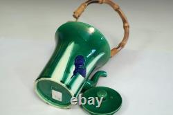 Antique Danto Awaji Pottery Arts & Crafts Incised Japanese Teapot Signed