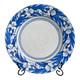 Antique Dedham Pottery Iris Pattern Blue Crackle Glaze Lunch Plate, 8.5