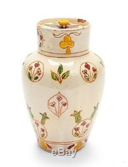Antique Della Robbia Birkenhead Arts & Crafts Pottery Pot Pourri Vase /Jar c1900