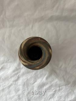 Antique Early 20thC Niloak Mission Swirl Art Pottery Vase 4.5T Beautiful