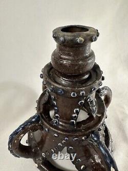 Antique English Arts And Crafts Ceramic Candle Stick E. Bingham 6